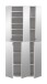 Garderobenschrank >Paterson< in weiß/weiß hochglanz - 91x193x34cm (BxHxT)