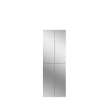 Drehtürenschrank >Paterson< in weiß/weiß hochglanz - 244x193x34cm (BxHxT)
