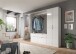 Garderobenschrank >Paterson< in weiß/spiegelglas - 61x193x34cm (BxHxT)