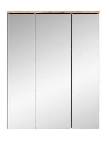 Spiegelschrank >Mason< in nox oak/spiegelglas - 60x77x18cm (BxHxT)