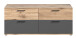 TV-Board >Mason< in nox oak/basalt grau - 130x53x47cm (BxHxT)