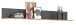 Wandboard >Mason< in nox oak/basalt grau - 180x21x20cm (BxHxT)