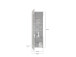 Vitrine >Fayetteville I< in grau/grau - 60x194x37cm (BxHxT)