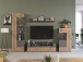 Vitrine >Fayetteville I< in grau/grau - 60x194x37cm (BxHxT)