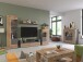 Vitrine >Fayetteville I< in grau/grau - 60x194x37cm (BxHxT)
