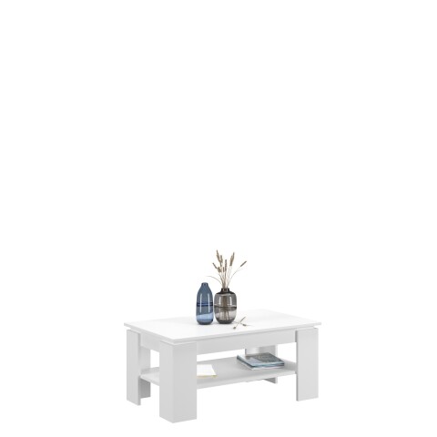 Couchtisch >Twin Lakes I< in weiß/weiß - 100x45x60cm (BxHxT)