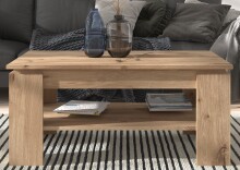 Couchtisch >Twin Lakes I< in nox oak/nox oak - 100x45x60cm (BxHxT)