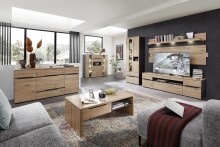 Sideboard >Meagan< in Artisan Eiche - 165x82x44cm (BxHxT)