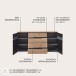 Sideboard >Meagan< in Artisan Eiche - 165x82x44cm (BxHxT)