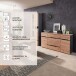 Sideboard >Meagan< in Artisan Eiche - 165x82x44cm (BxHxT)