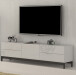 TV-Board >Mercogliano< in Weiß-Hochglanz - 170x47.7x40cm (BxHxT)