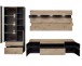 Wohnwand >Meagan< Graphit Artisan Eiche Lack Laminat Graphit supermatt