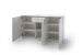 Beistellschrank >Amora< in Weiß matt - 165x90x44 (BxHxT)