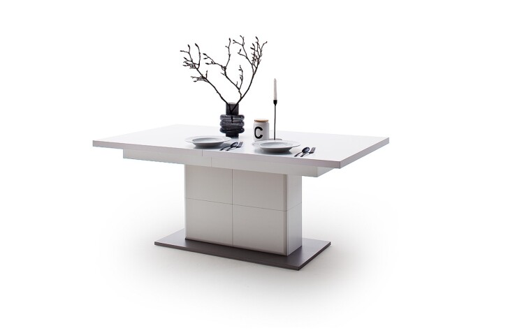Esstisch >Amora< in Weiß matt aus Holzwerkstoff - 180x77x100cm (BxHxT)