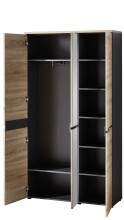 Garderobenschrank >Meagan< in Artisan Eiche - 105x192x38cm (BxHxT)