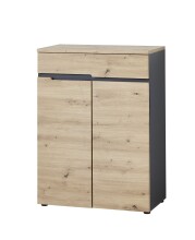 Schuhschrank >Meagan< in Artisan Eiche - 80x107x38cm (BxHxT)