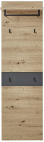 Garderobenpaneel >Meagan< in Artisan Eiche - 50x170x30cm (BxHxT)