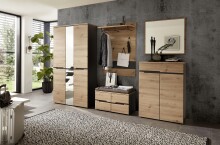Wandspiegel >Meagan< in Artisan Eiche - 80x70x2cm (BxHxT)
