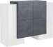 Highboard >Pinerolo< in Weiß-Hochglanz - 130x100x45cm (BxHxT)