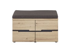 Sitzbank >Meagan< in Artisan Eiche - 80x49x38cm...