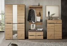 Sitzbank >Meagan< in Artisan Eiche - 80x49x38cm (BxHxT)