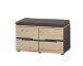 Sitzbank >Meagan< in Artisan Eiche - 80x49x38cm (BxHxT)