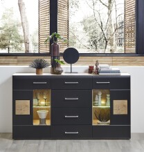 Sideboard >Sidonia< in Eiche Altholz - 170x94x40cm...