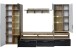 Wohnwand >Sidonia< in Eiche Altholz - 330x208x52cm (BxHxT)