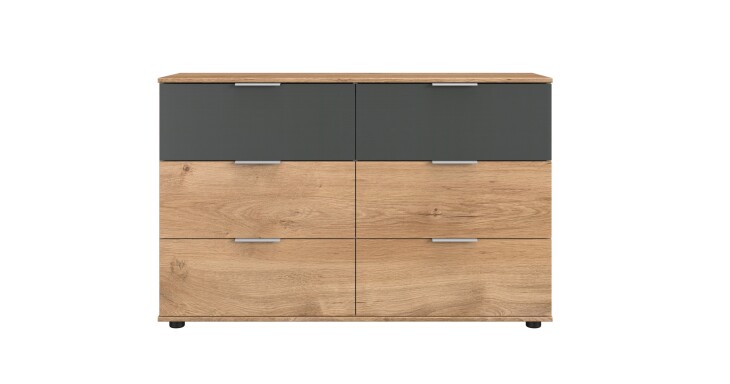 Highboard >Valencia< in Plankeneiche-Nachbildung - 130x83x41cm (BxHxT)