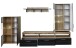 Wohnwand >Sidonia< in Eiche Altholz - 330x208x52cm (BxHxT)