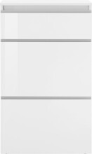 Schuhschrank >Magione< in Weiß Hochglanz - 60x108x26.5cm (BxHxT)
