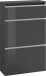Schuhschrank >Magione< in Anthrazit Hochglanz - 60x108x26.5cm (BxHxT)