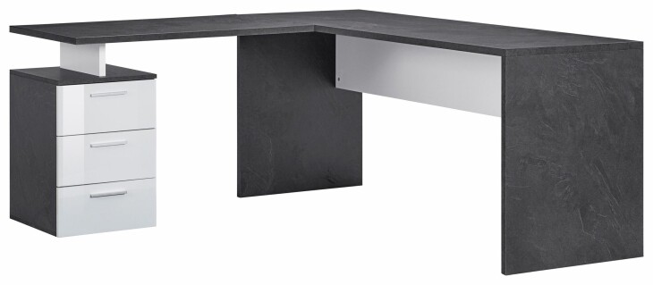 Schreibtisch >Novara< in Schiefer - 160x75x180cm (BxHxT)
