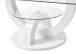 Couchtisch >Boston< weiß Hochglanz / Glas, Ablage - 110x40x60 (BxHxT)