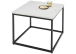 Beistelltisch >Samy< (B/H/T: 60x46x60 cm) in weißer Marmor, schwarz
