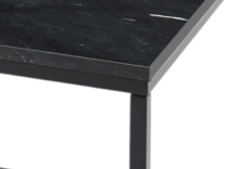 Beistelltisch >Samy< (B/H/T: 60x46x60 cm) in schwarzer Marmor, schwarz