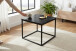 Beistelltisch >Samy< (B/H/T: 60x46x60 cm) in schwarzer Marmor, schwarz