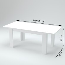 Esstisch >Jesolo< in Zement - 140x75x90cm (BxHxT)
