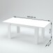 Esstisch >Jesolo< in Lärche Weiß - 140x75x90cm (BxHxT)
