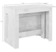 Esstisch >Pachino< in Weiß Hochglanz - 51x77x90cm (BxHxT)