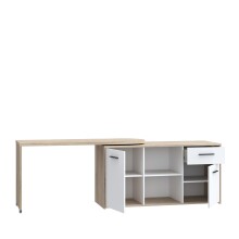 Beistellschrank >Alwernia< in Sonoma-Eiche - 144x74.1x50cm (BxHxT)