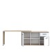 Beistellschrank >Alwernia< in Sonoma-Eiche - 144x74.1x50cm (BxHxT)