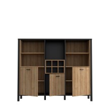 Barschrank >Hialeah< in Riviera Eiche - 139.4x117.1x40.2cm (BxHxT)