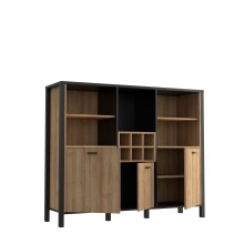 Barschrank >Hialeah< in Riviera Eiche - 139.4x117.1x40.2cm (BxHxT)