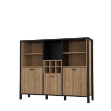 Barschrank >Hialeah< in Riviera Eiche - 139.4x117.1x40.2cm (BxHxT)