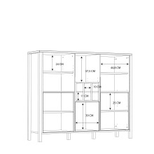 Barschrank >Hialeah< in Riviera Eiche - 139.4x117.1x40.2cm (BxHxT)