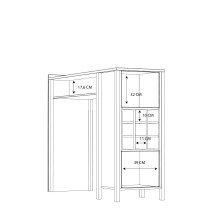 Bartisch >Hialeah< in Riviera Eiche - 151.5x120.3x49.2cm (BxHxT)