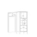 Bartisch >Hialeah< in Riviera Eiche - 151.5x120.3x49.2cm (BxHxT)