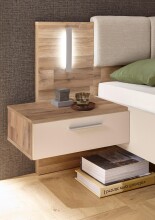 Bett >Carlynn< in Champagner - 306x100x208.2cm (BxHxT)