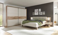Bett >Carlynn< in Champagner - 306x100x208.2cm (BxHxT)